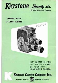 Keystone K 26 manual. Camera Instructions.